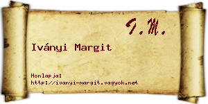 Iványi Margit névjegykártya